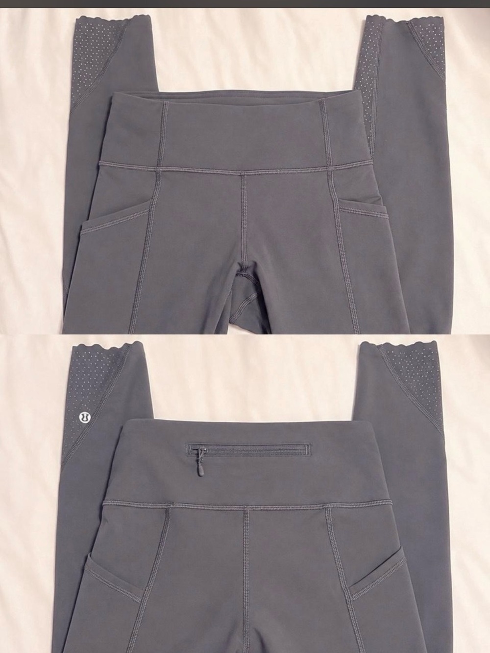lululemon athletica Charcoal Gray Performance Cropped Leggings with Pockets